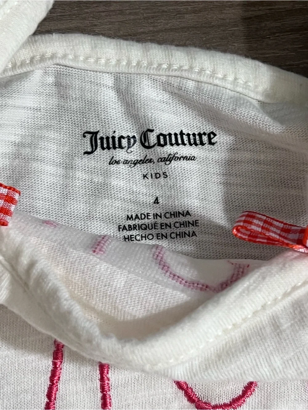 Juicy Couture Kids Set 4 Red Gingham Shorts & Tank Top Outfit